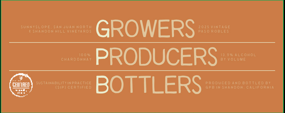 2025 Growers Producers Bottlers Chardonnay label