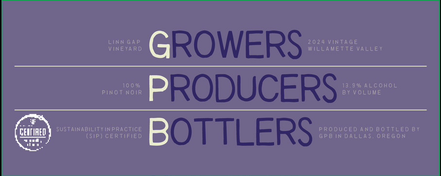 2024 Growers Producers Bottlers Pinot Noir label