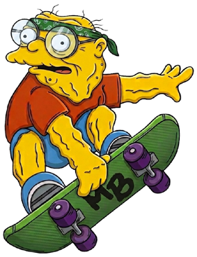 Mal Bien Niños Viejos skateboard character